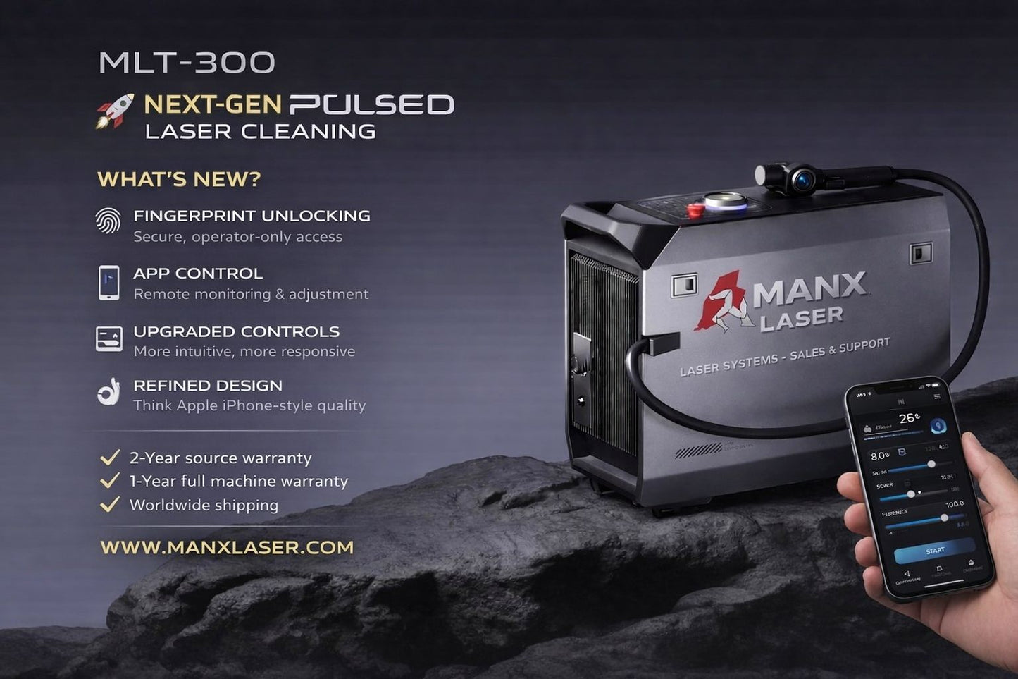 MLT-300 300W Handheld Pulse Laser Cleaning Machine