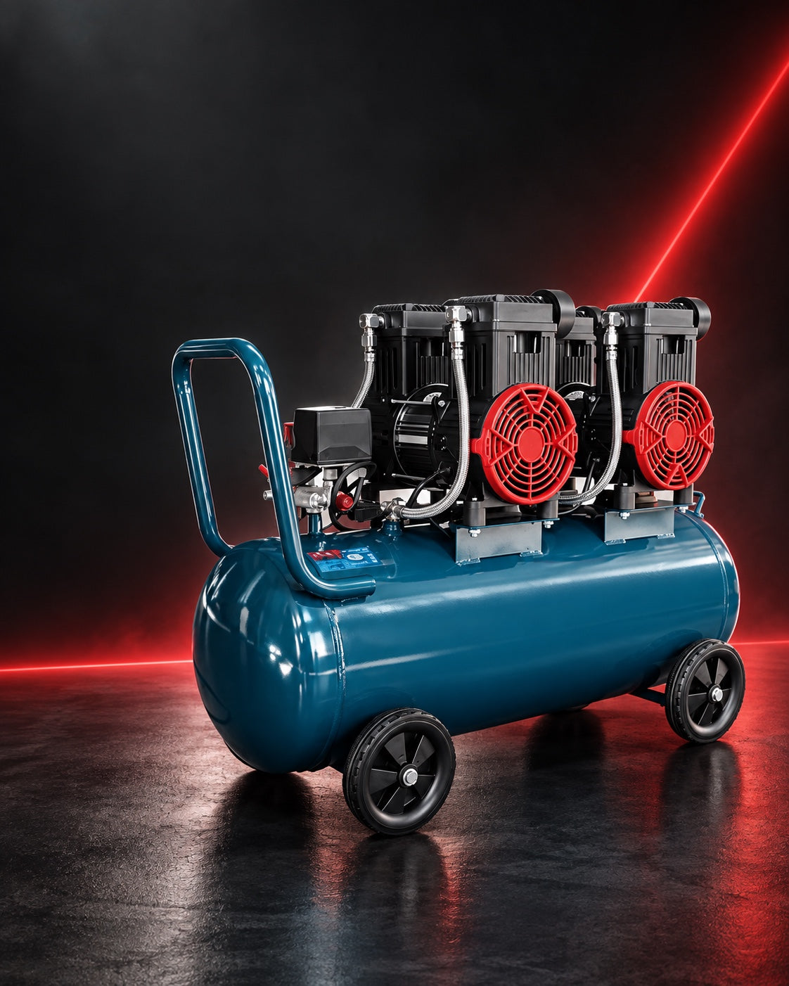 Oil-free air compressor included in the Manx Laser Professional Clean Air Package